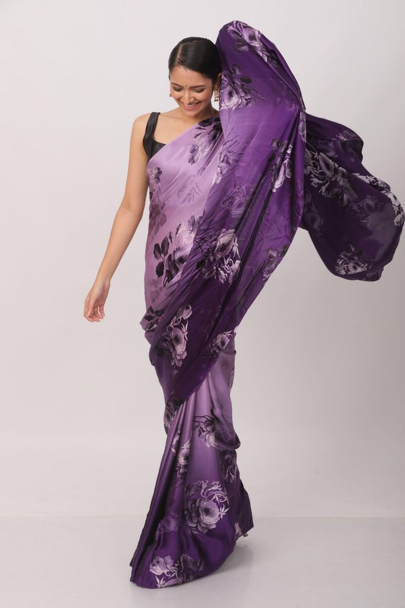 Satin Printed Saree